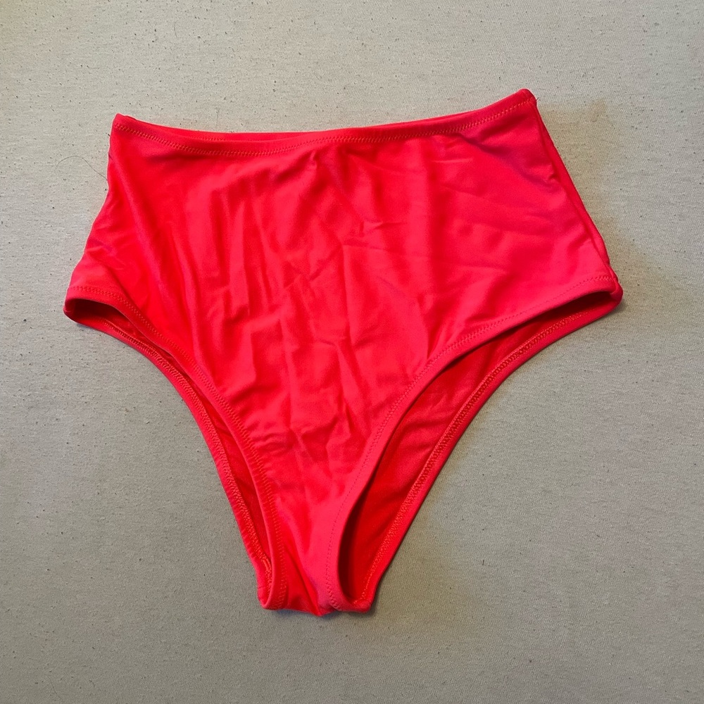 Bright Red Cheeky Bikini Bottom